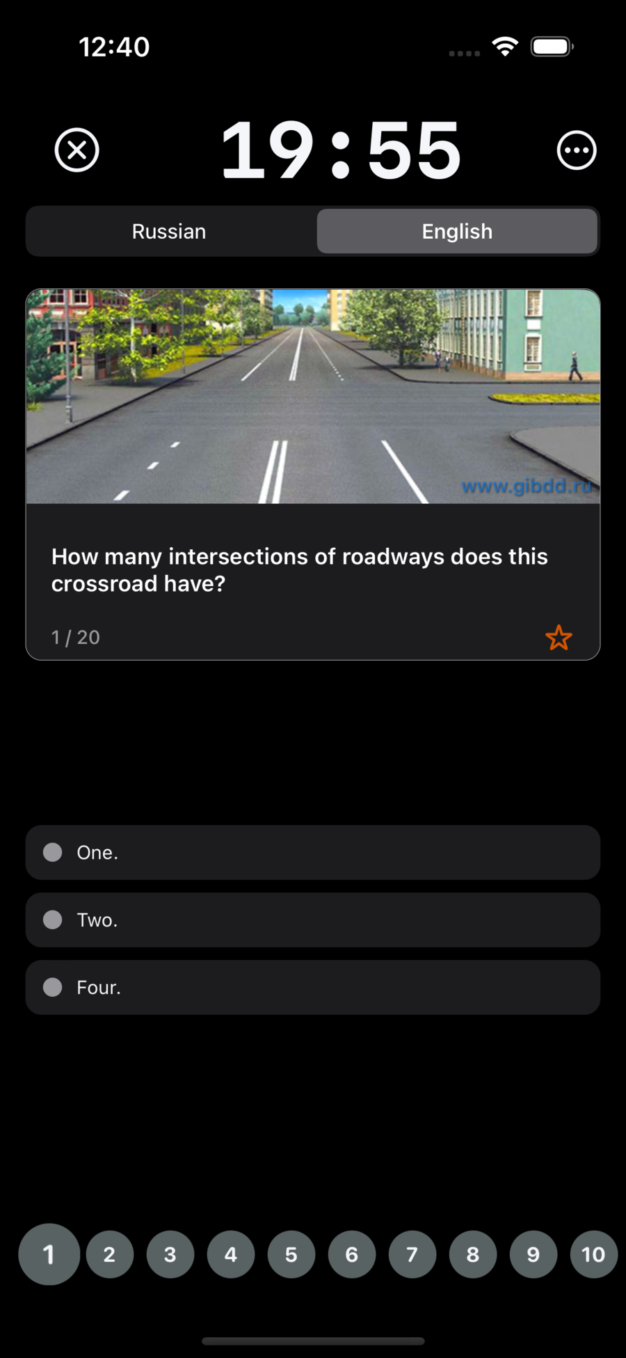 DriveTrain question screen on iPhone during a timed session, with the countdown in the app bar